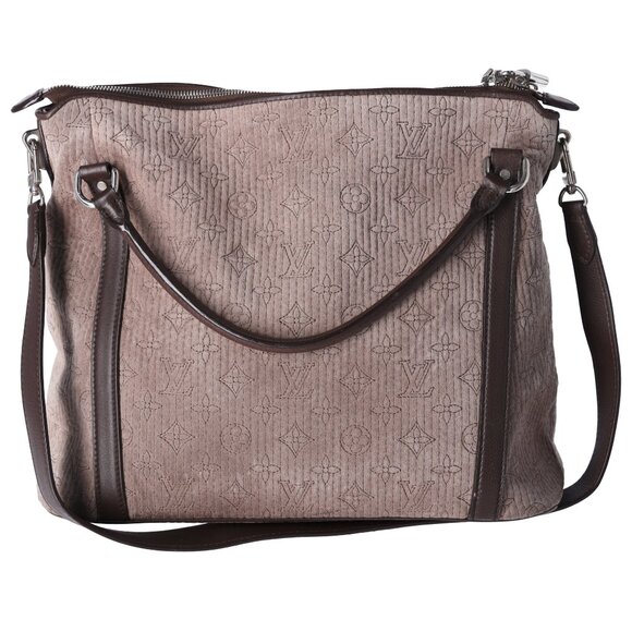 Louis Vuitton Ixia PM Antheia Handbag M94201 Granito Noir Suede Leather - Picture 4 of 12